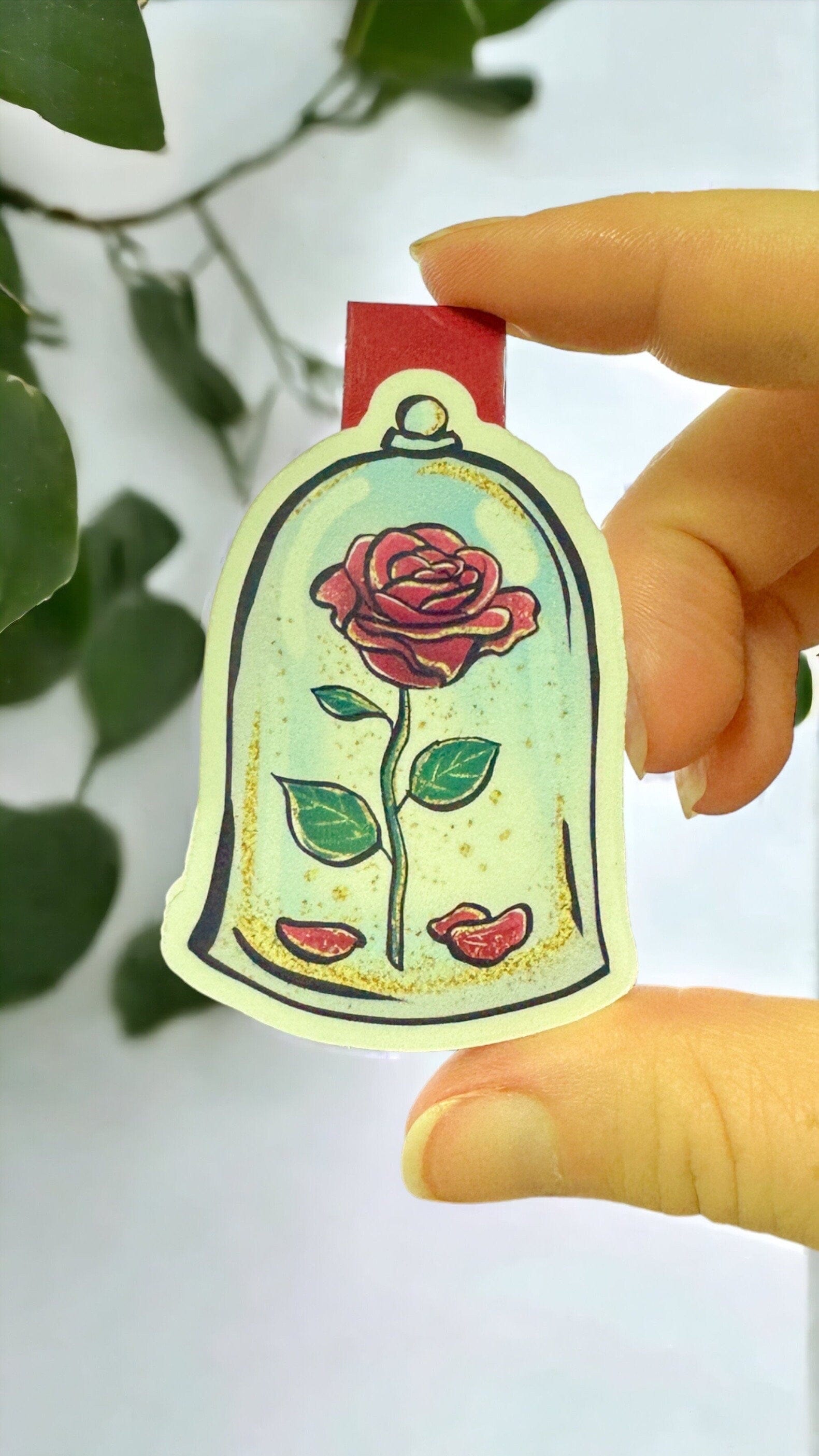 Enchanted Rose Magnetic Bookmark