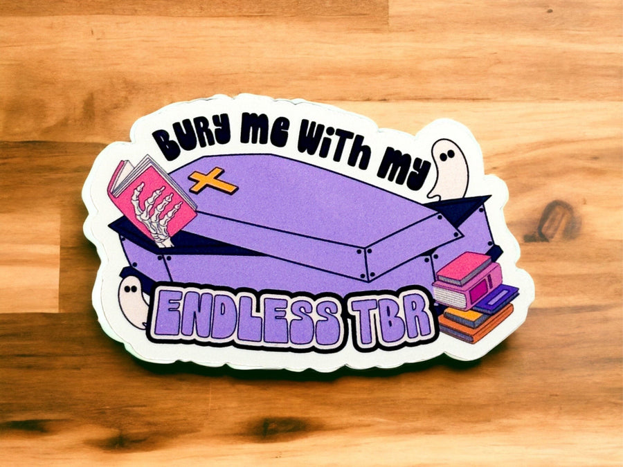 Endless TBR Coffin Sticker