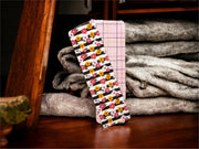 Double Sided Floral and Striped Laminated Bookmark