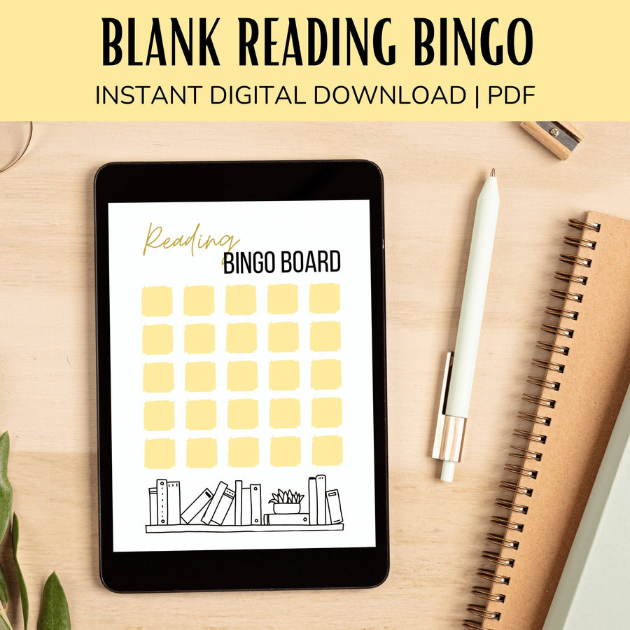 Blank Reading Book Bingo Board