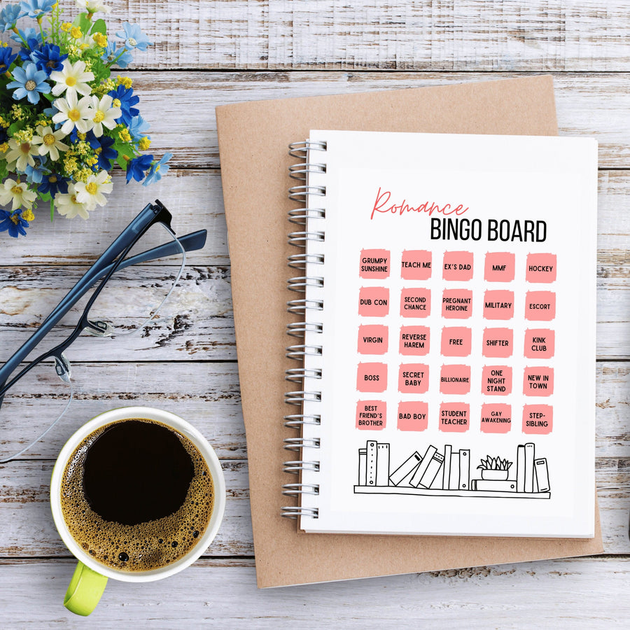 Romance Reading Book Bingo Board