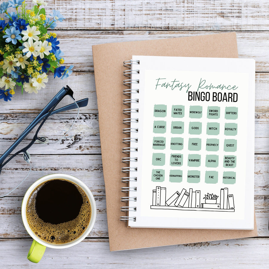 Fantasy Romance Reading Book Bingo Board