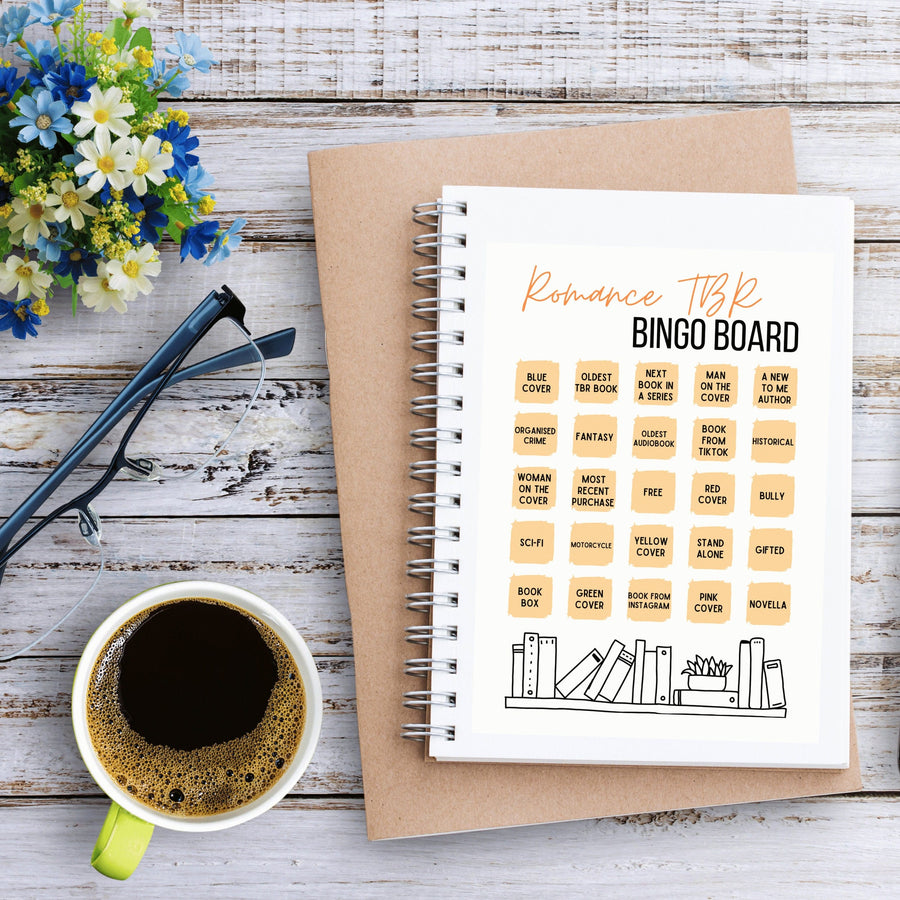 Romance TBR Book Bingo Board