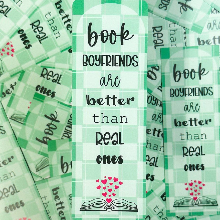 Green books boyfriends are better than real ones bookmark