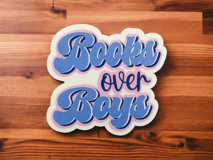 Books Over Boys Sticker