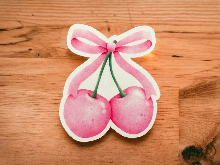 Coquette Pink Cherries 1 Sticker