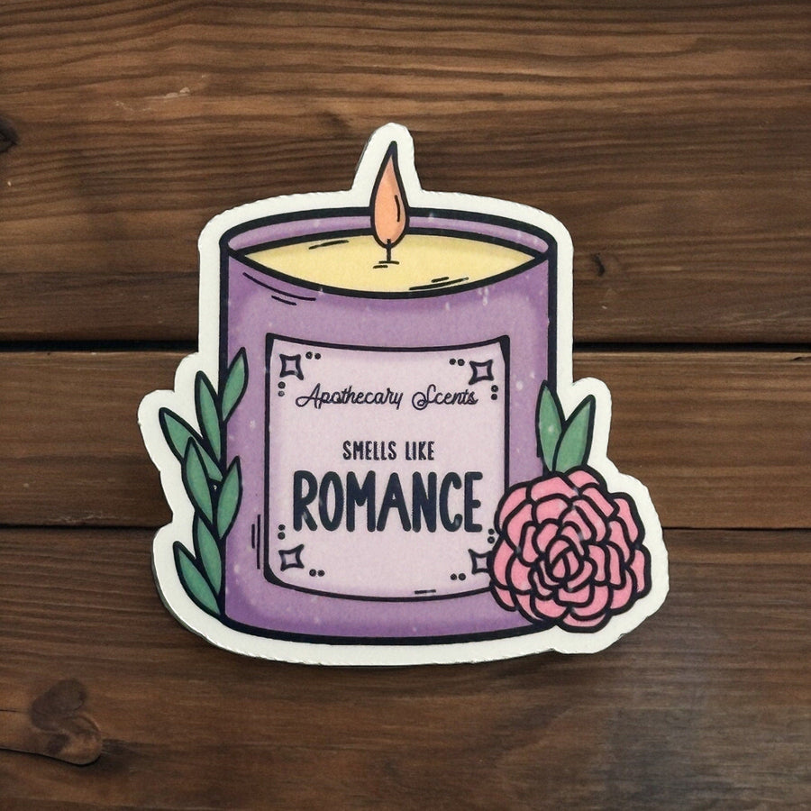 Smells Like Romance Candle Sticker