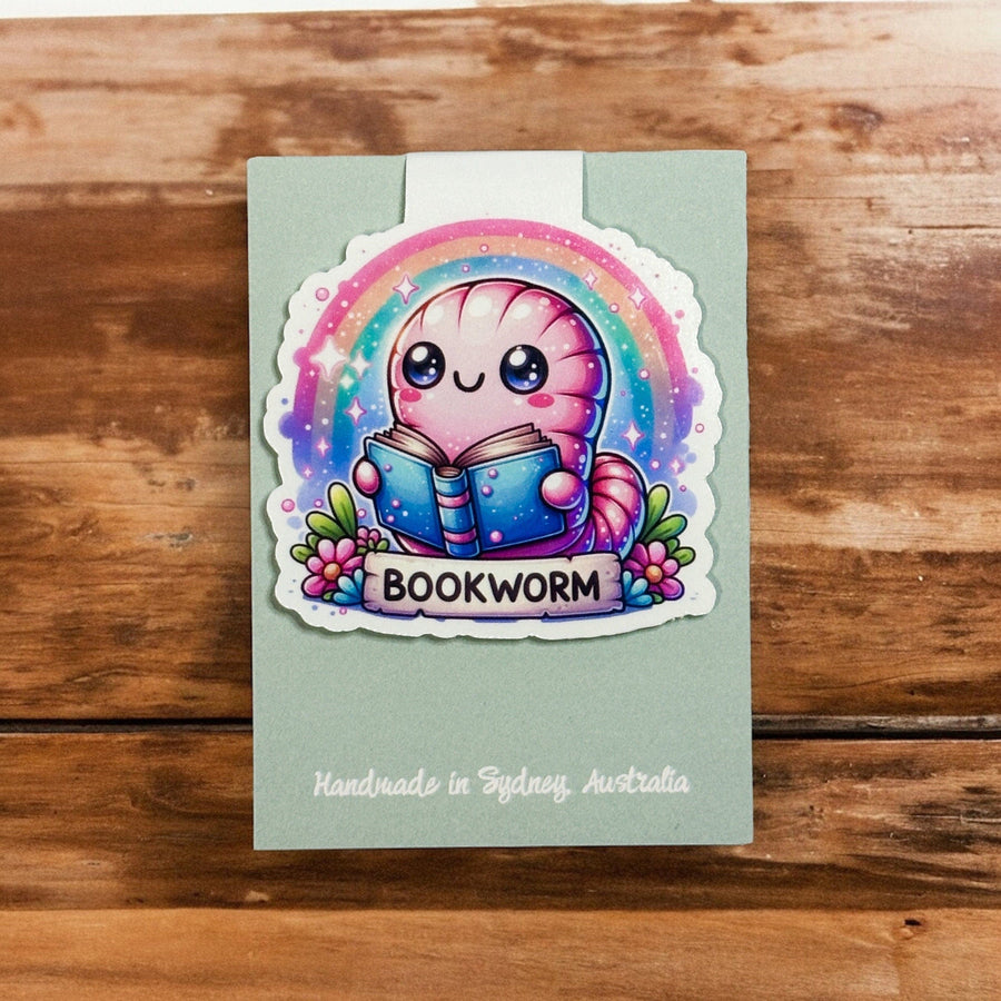 Cute Bookworm Magnetic Bookmark