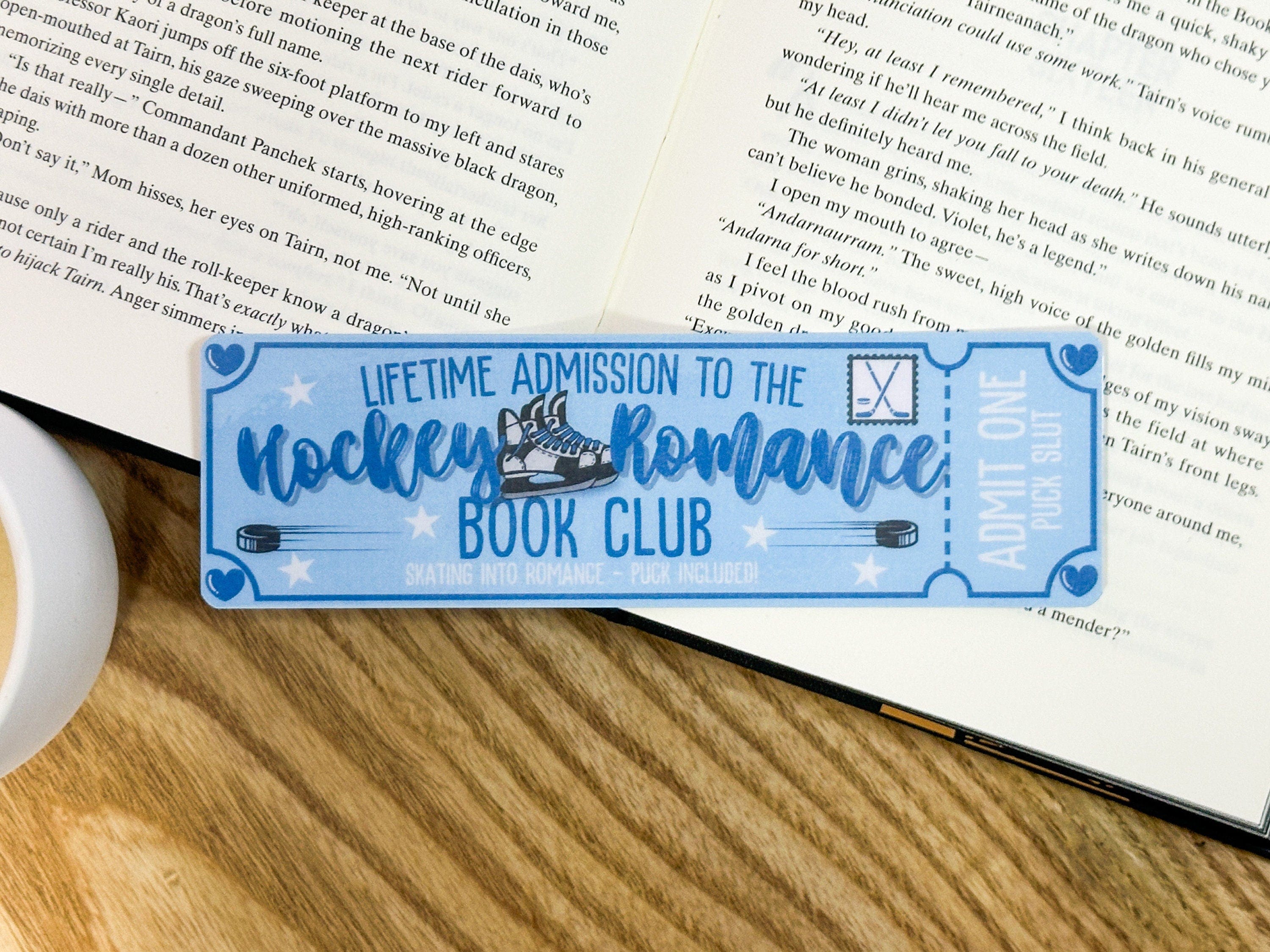 Hockey Romance Book Club Laminated Bookmark