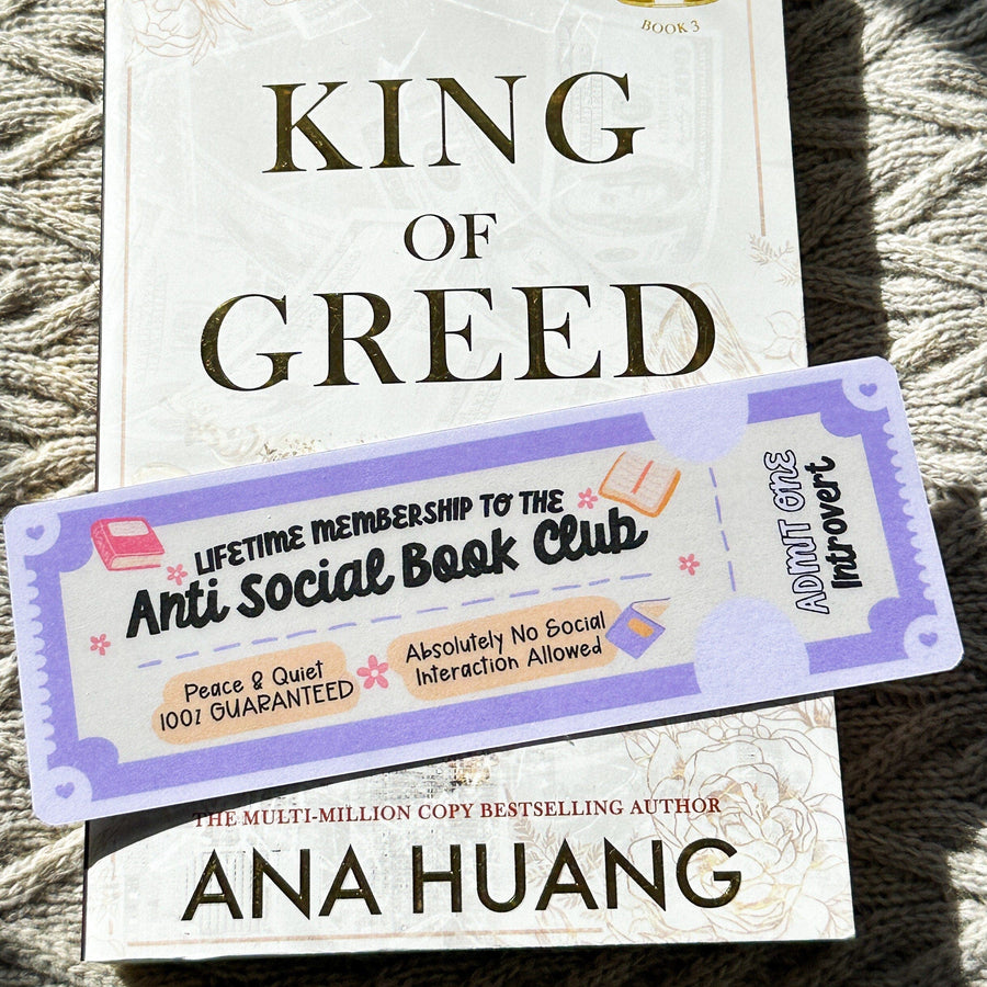 Anti Social Book Club Laminated Bookmark