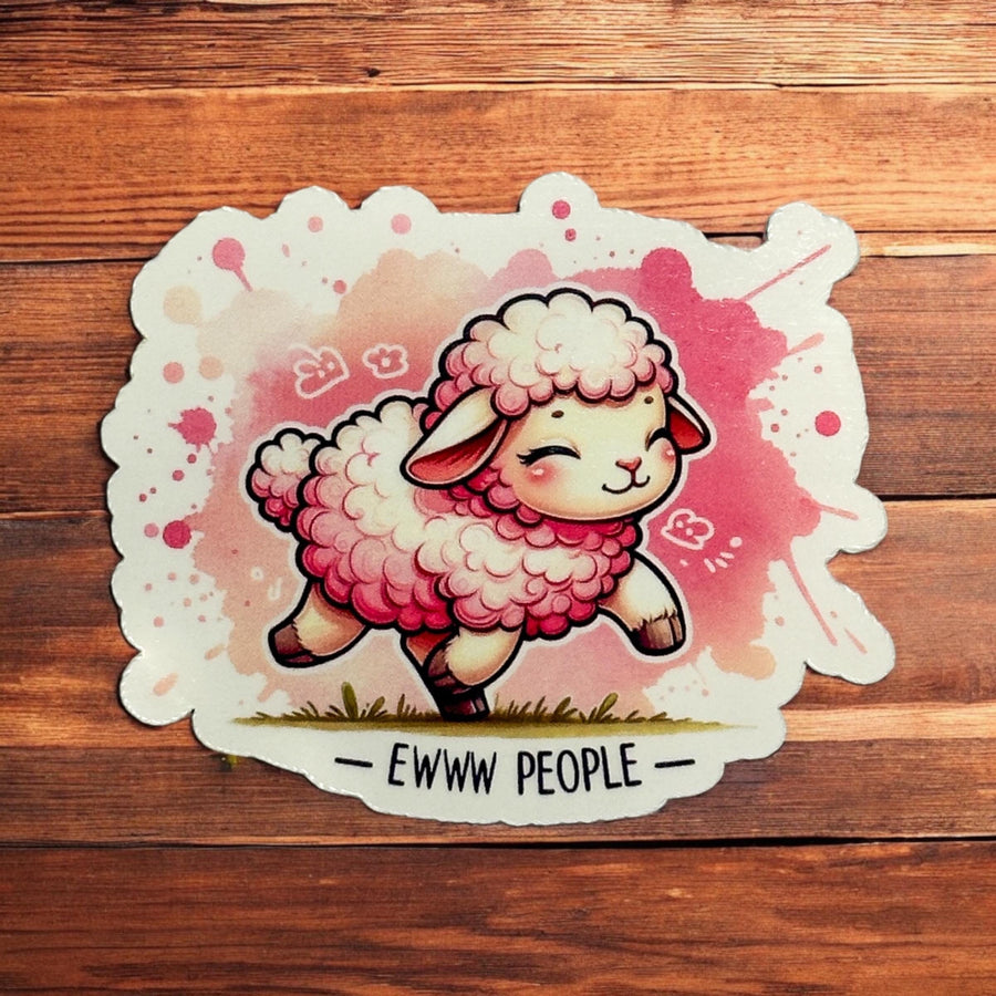 Ewww People Sheep Sticker