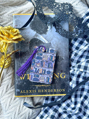 Witchy Halloween Bookcase Laminated Bookmark