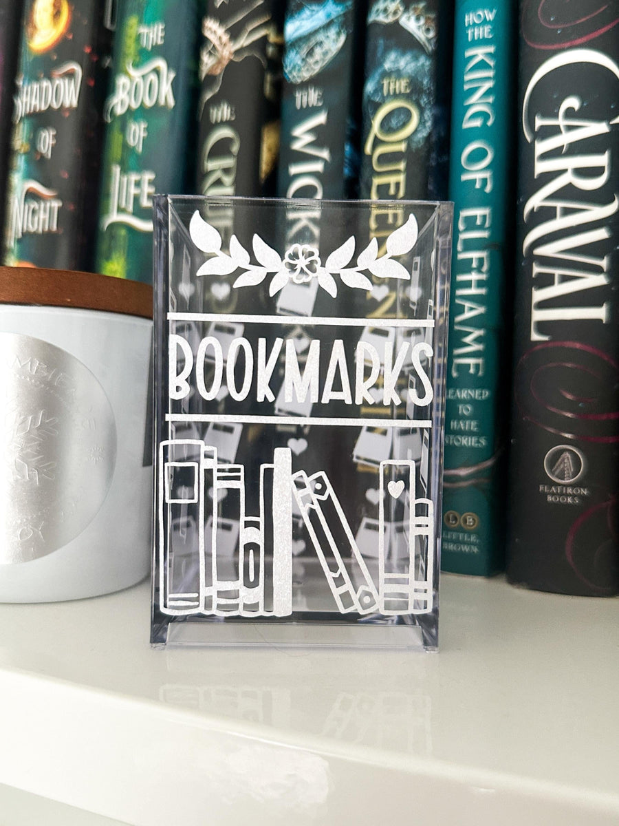 Books and Hearts Acrylic Bookmark Holder