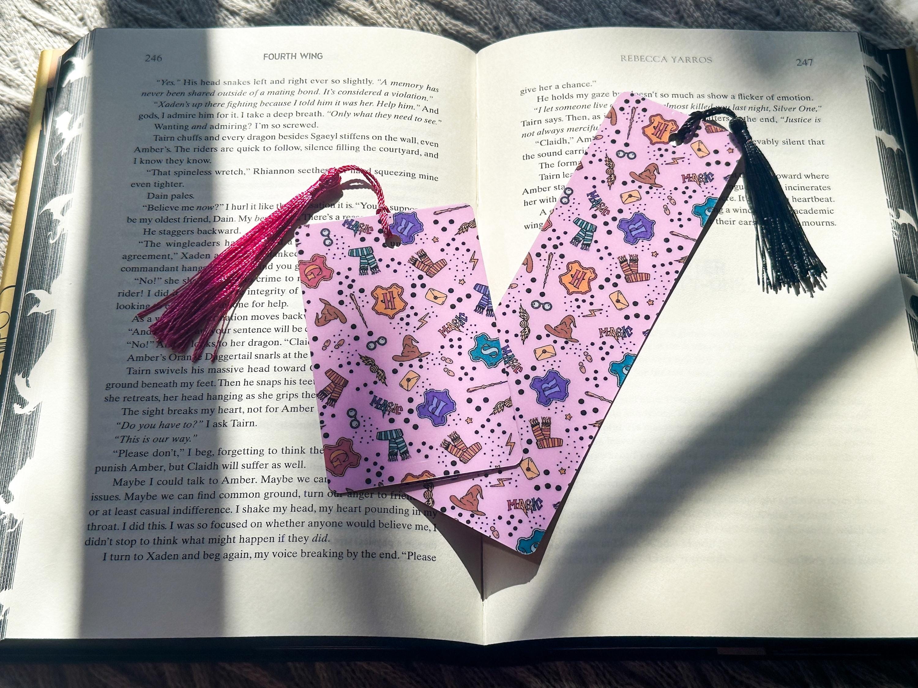 Bright and Pink Wizard School Laminated Bookmark