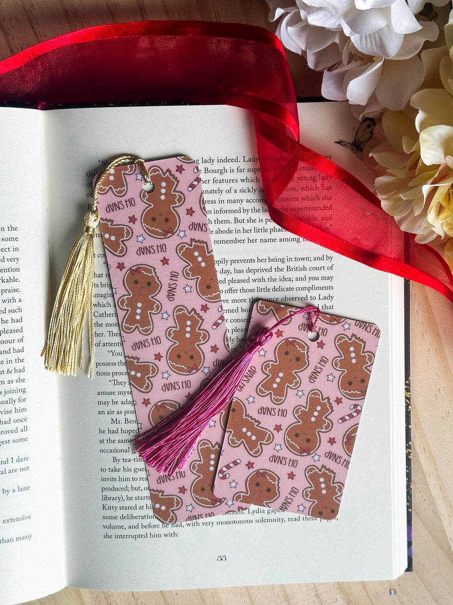 Oh Snap Gingerbread Man Christmas Bookmark