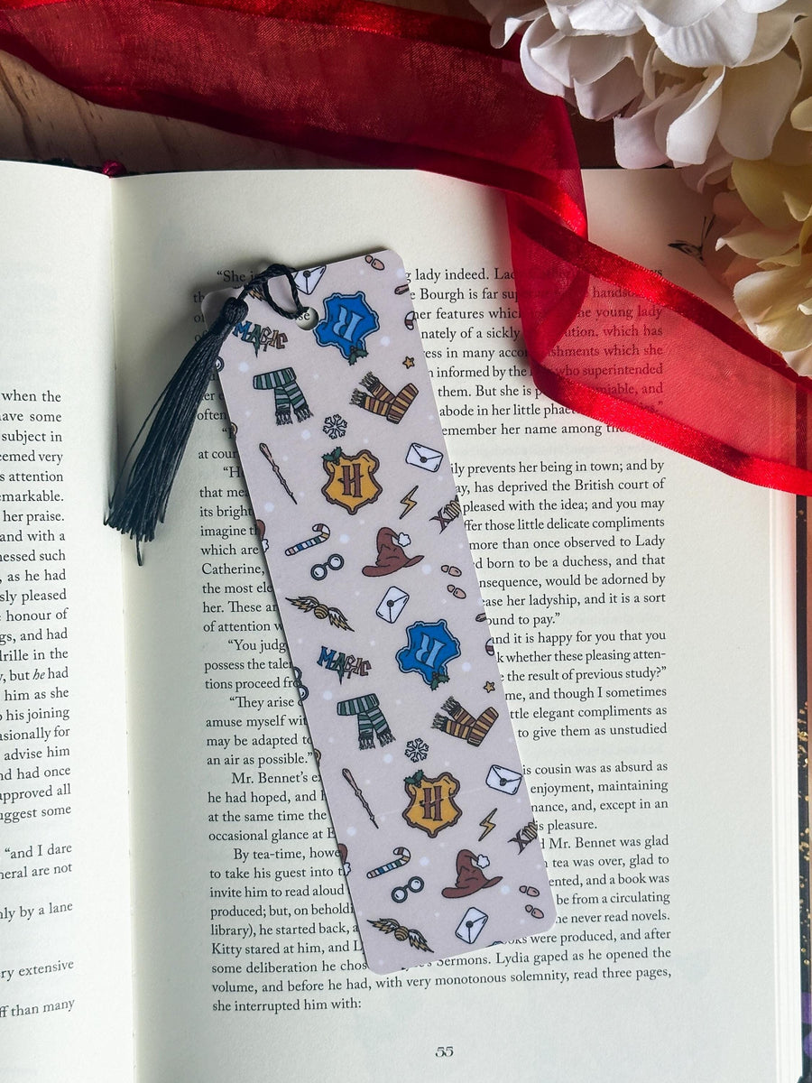 Magical Wizard Christmas Laminated Bookmark