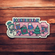 Bookish Holiday Admit One Ticket Sticker