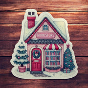 Christmas Bookstore Sticker