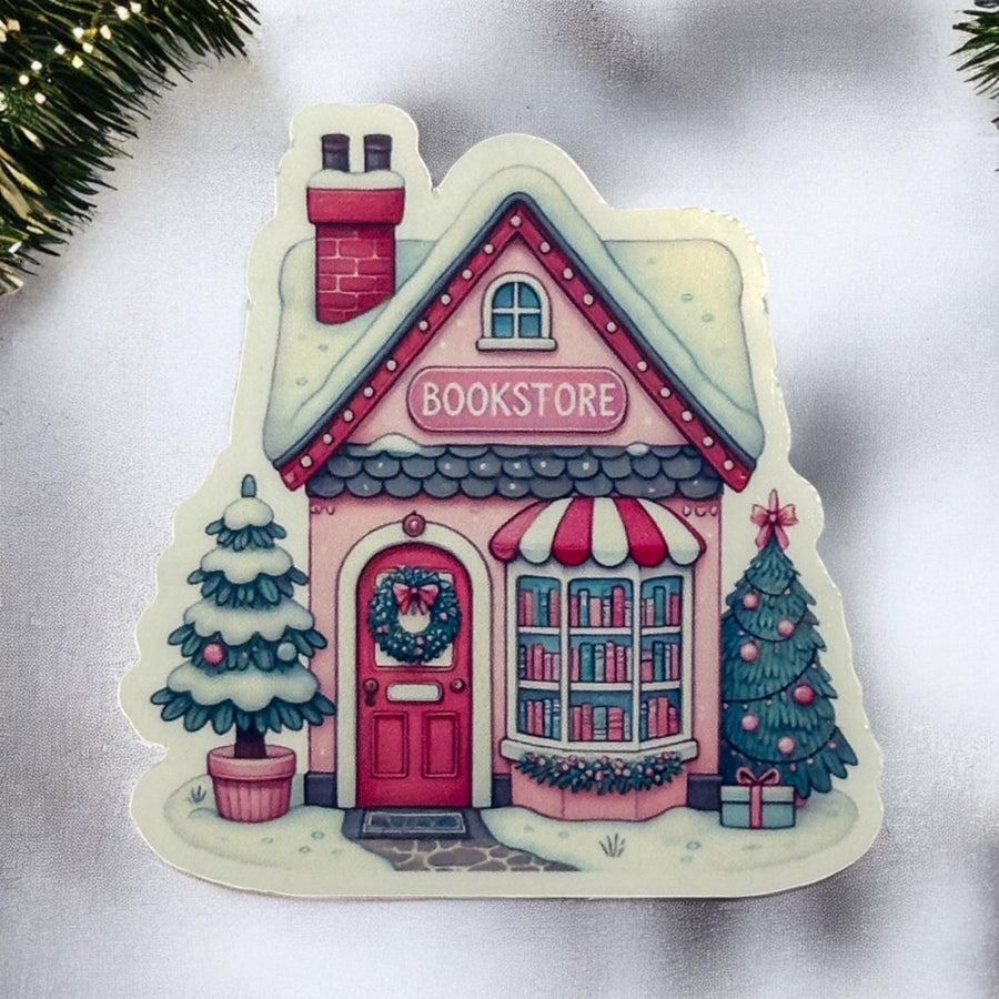 Christmas Bookstore Sticker