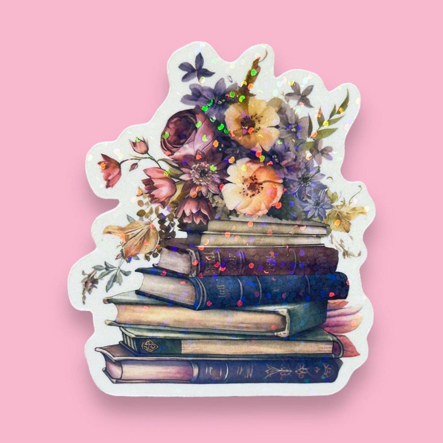 Flowers and Books Sticker 4