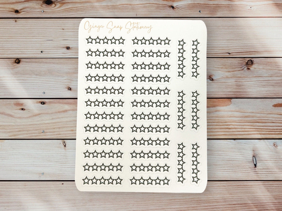 Star Rating Planner Stickers