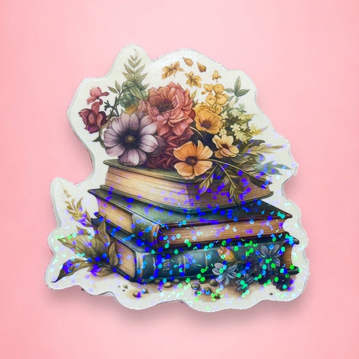 Flowers and Books Sticker 1