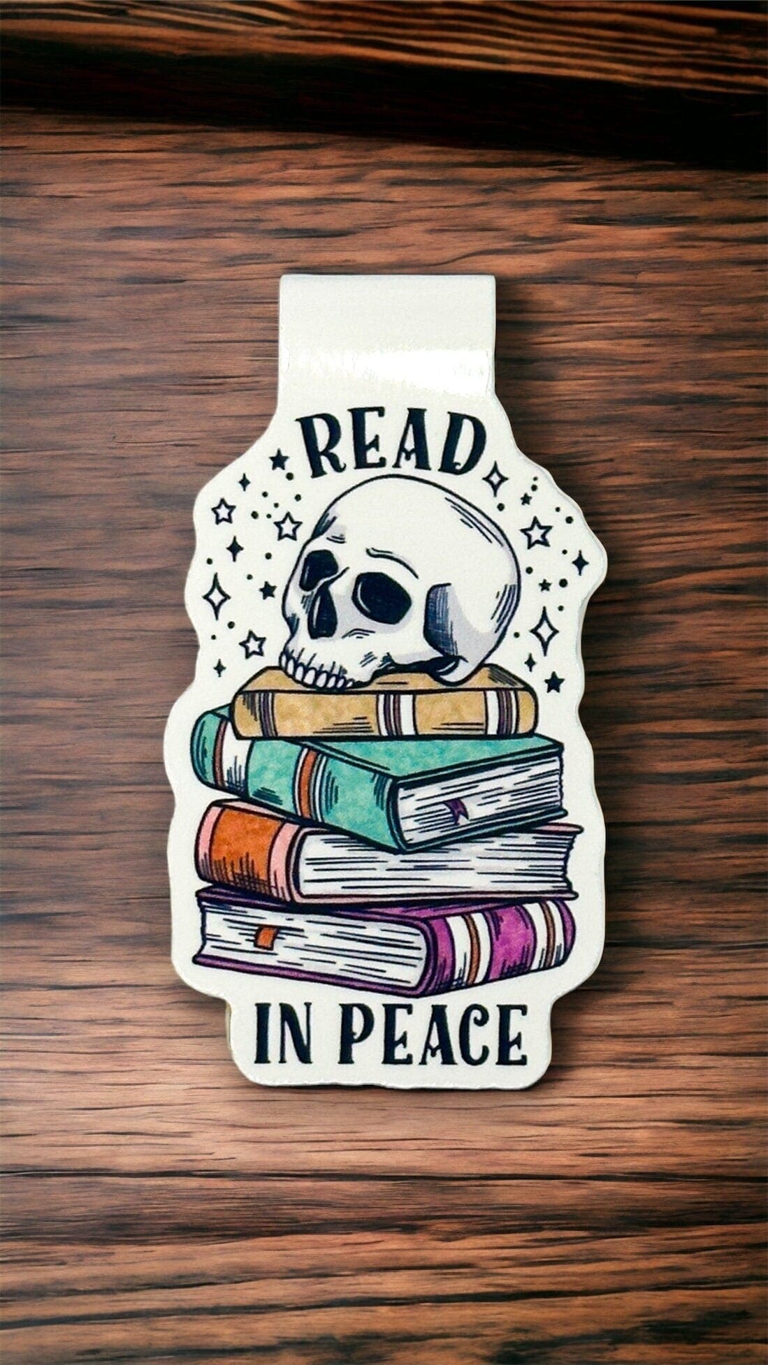 Read in Peace Skull Magnetic Bookmark