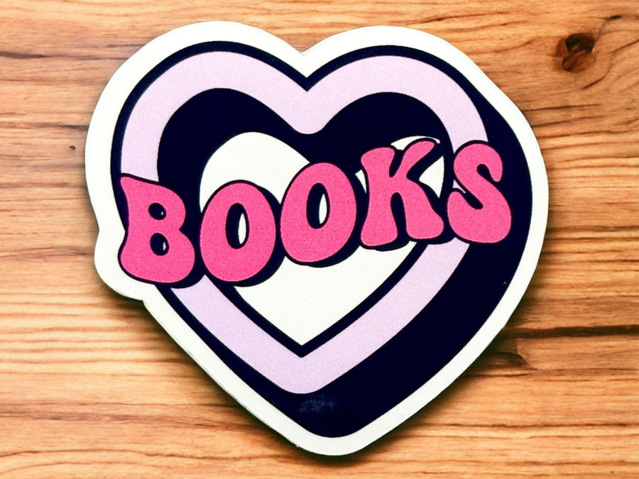 Books Heart Sticker
