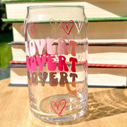 Handmade Bibliophile Libbey Can Glass