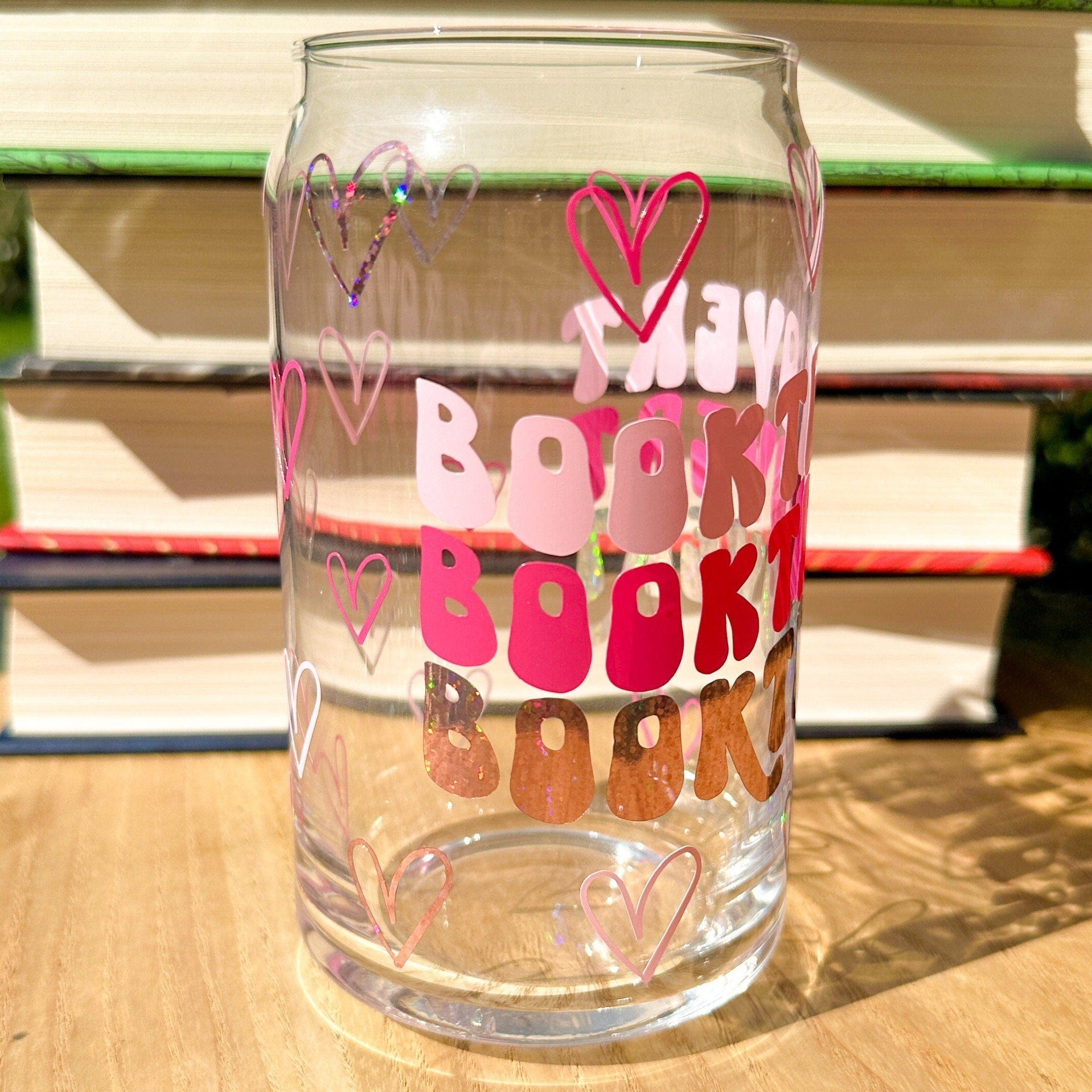 Handmade Bibliophile Libbey Can Glass