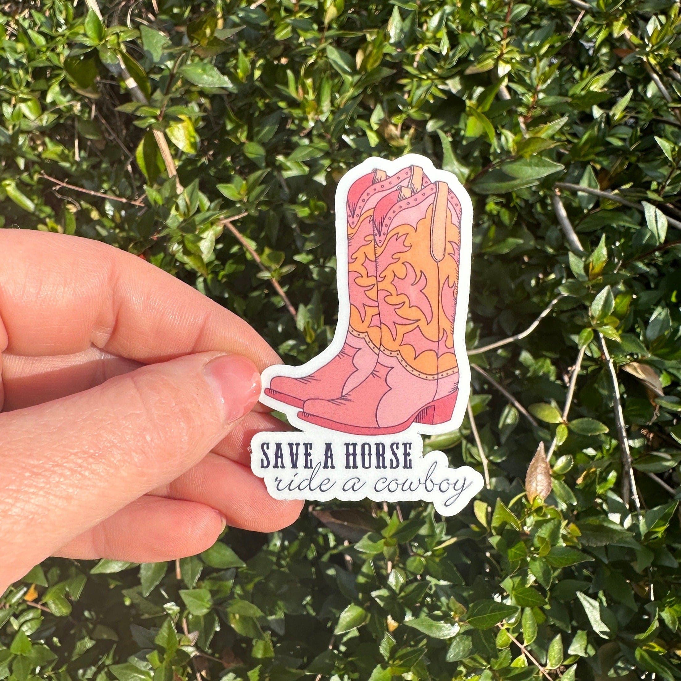 Save a Horse, Ride a Cowboy Sticker
