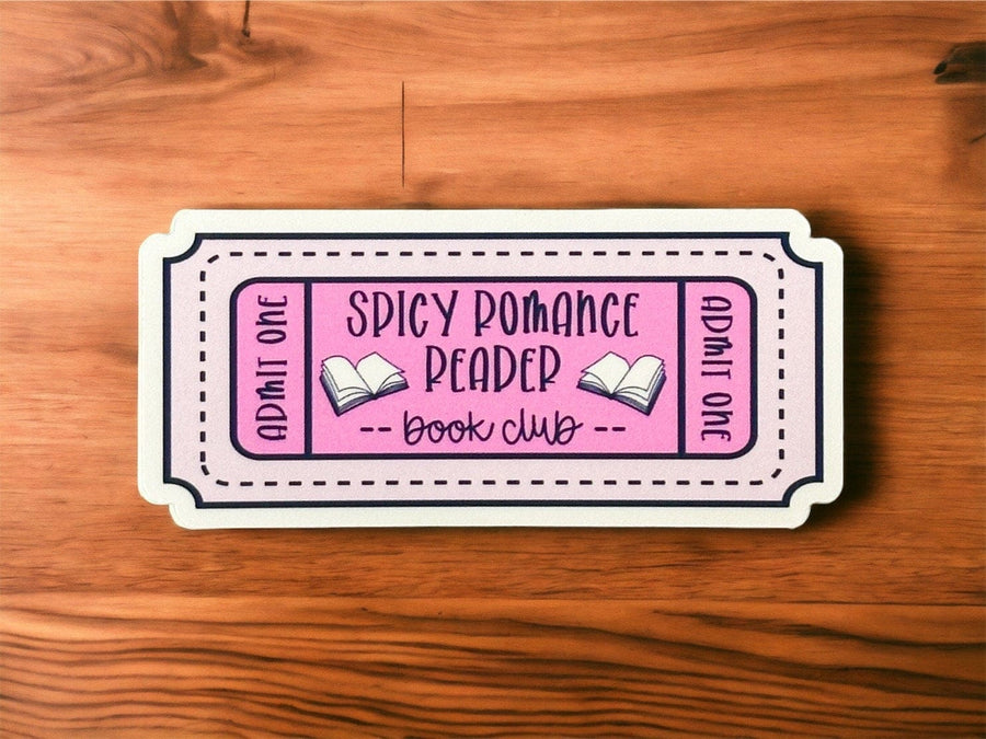 Spicy Romance Reader Book Club Ticket Sticker