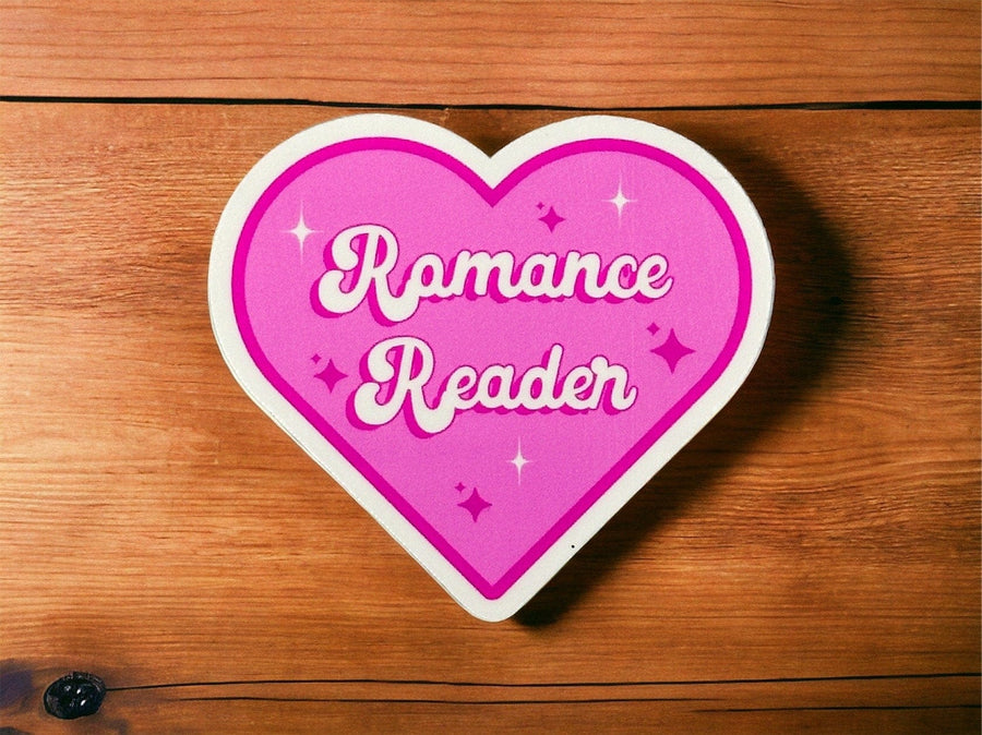 Romance Reader Pink Heart Sticker