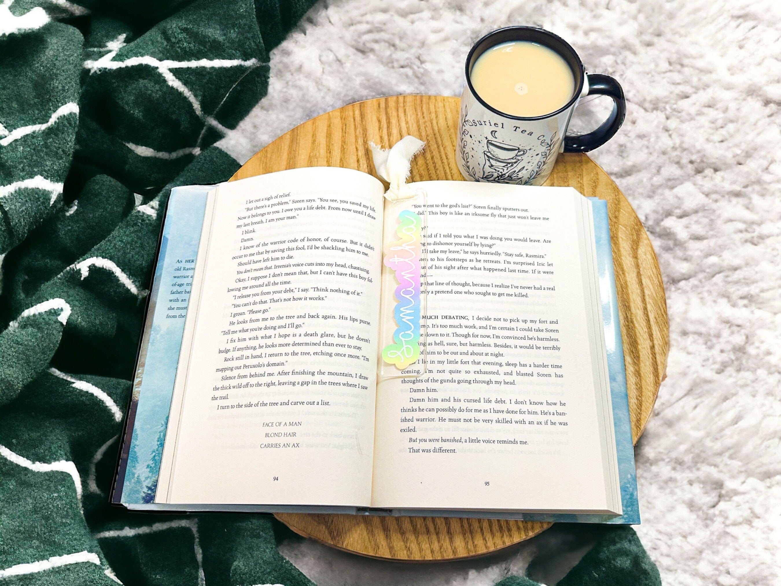 Handmade Acrylic Personalised Rainbow Name Bookmark